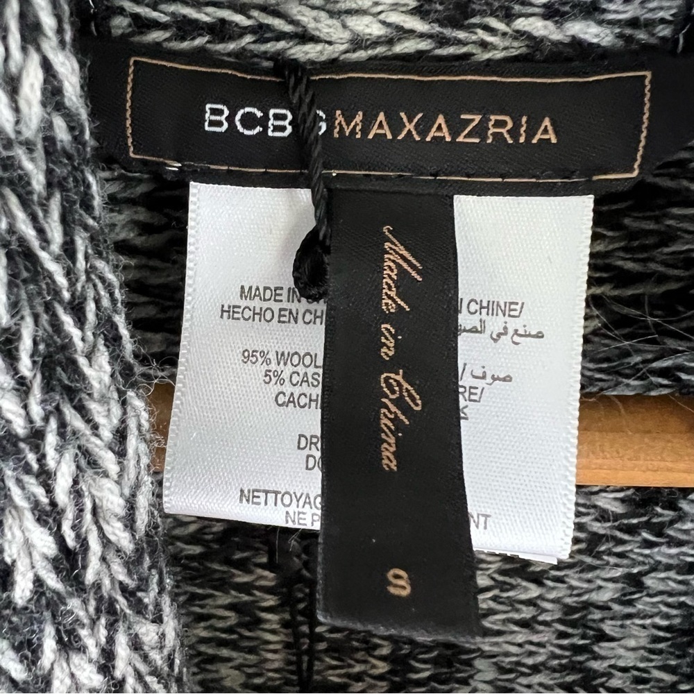 BcbgMaxAzria Wool Cashmere Modern Oversized Knit Chunky Sweater Cardigan Women S - Picture 16 of 16